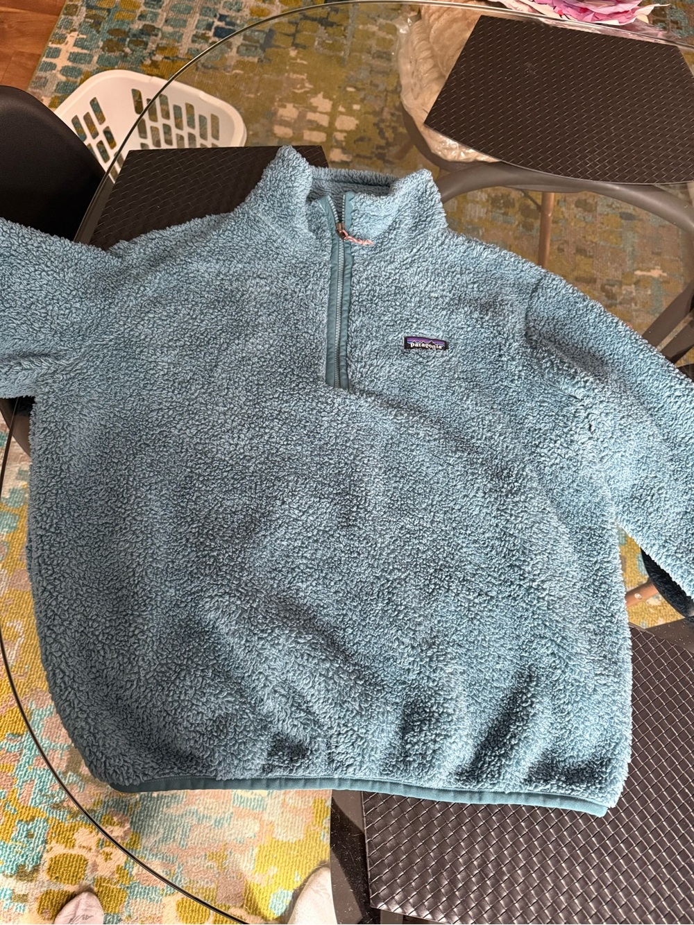 Patagonia Light Blue Sherpa Pullover Jacket